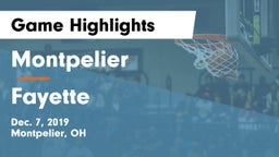 Montpelier  vs Fayette  Game Highlights - Dec. 7, 2019