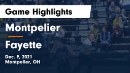 Montpelier  vs Fayette  Game Highlights - Dec. 9, 2021