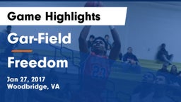 Gar-Field  vs Freedom  Game Highlights - Jan 27, 2017
