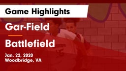 Gar-Field  vs Battlefield  Game Highlights - Jan. 22, 2020