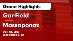 Gar-Field  vs Massaponax  Game Highlights - Dec. 21, 2023