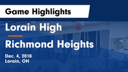 Lorain High vs Richmond Heights Game Highlights - Dec. 4, 2018