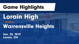 Lorain High vs Warrensville Heights  Game Highlights - Jan. 25, 2019