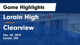 Lorain High vs Clearview  Game Highlights - Jan. 26, 2019