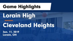 Lorain High vs Cleveland Heights  Game Highlights - Jan. 11, 2019