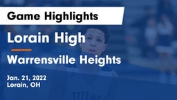Lorain High vs Warrensville Heights  Game Highlights - Jan. 21, 2022