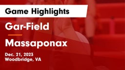 Gar-Field  vs Massaponax  Game Highlights - Dec. 21, 2023