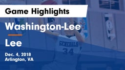 Washington-Lee  vs Lee  Game Highlights - Dec. 4, 2018