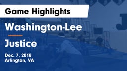 Washington-Lee  vs Justice  Game Highlights - Dec. 7, 2018