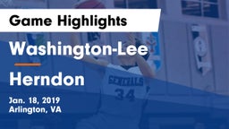 Washington-Lee  vs Herndon  Game Highlights - Jan. 18, 2019