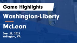 Washington-Liberty  vs McLean  Game Highlights - Jan. 28, 2021