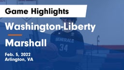 Washington-Liberty  vs Marshall  Game Highlights - Feb. 5, 2022