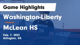 Washington-Liberty  vs McLean HS Game Highlights - Feb. 7, 2022