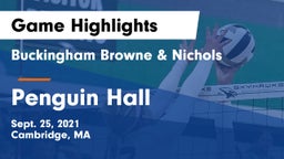 Buckingham Browne & Nichols  vs Penguin Hall Game Highlights - Sept. 25, 2021
