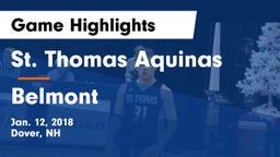 St. Thomas Aquinas  vs Belmont Game Highlights - Jan. 12, 2018