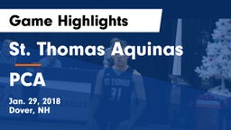 St. Thomas Aquinas  vs PCA Game Highlights - Jan. 29, 2018