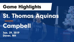 St. Thomas Aquinas  vs Campbell Game Highlights - Jan. 29, 2019