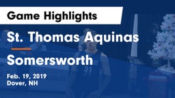 St. Thomas Aquinas  vs Somersworth  Game Highlights - Feb. 19, 2019
