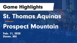 St. Thomas Aquinas  vs Prospect Mountain Game Highlights - Feb. 11, 2020