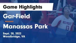 Gar-Field  vs Manassas Park  Game Highlights - Sept. 28, 2022