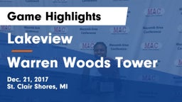 Lakeview  vs Warren Woods Tower Game Highlights - Dec. 21, 2017