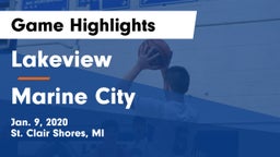 Lakeview  vs Marine City  Game Highlights - Jan. 9, 2020