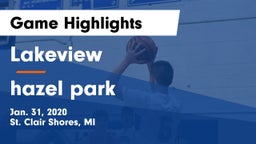 Lakeview  vs hazel park Game Highlights - Jan. 31, 2020