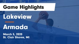 Lakeview  vs Armada  Game Highlights - March 5, 2020