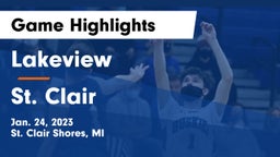 Lakeview  vs St. Clair  Game Highlights - Jan. 24, 2023