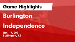Burlington  vs Independence  Game Highlights - Jan. 19, 2021