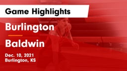 Burlington  vs Baldwin  Game Highlights - Dec. 10, 2021