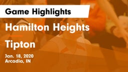 Hamilton Heights  vs Tipton  Game Highlights - Jan. 18, 2020