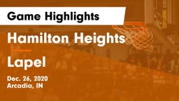 Hamilton Heights  vs Lapel  Game Highlights - Dec. 26, 2020