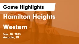 Hamilton Heights  vs Western  Game Highlights - Jan. 10, 2023