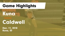 Kuna  vs Caldwell  Game Highlights - Dec. 11, 2018