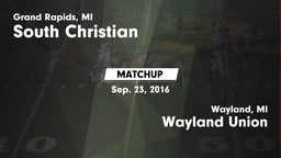 Matchup: South Christian vs. Wayland Union  2016