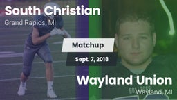 Matchup: South Christian vs. Wayland Union  2018