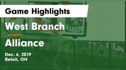West Branch  vs Alliance  Game Highlights - Dec. 6, 2019