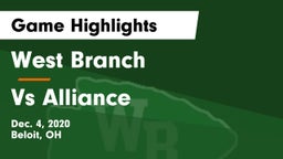 West Branch  vs Vs Alliance  Game Highlights - Dec. 4, 2020