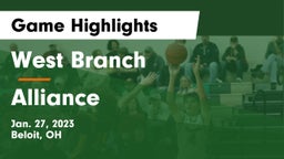 West Branch  vs Alliance  Game Highlights - Jan. 27, 2023
