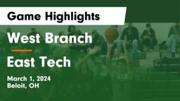 West Branch  vs East Tech  Game Highlights - March 1, 2024