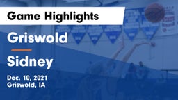 Griswold  vs Sidney  Game Highlights - Dec. 10, 2021