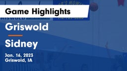 Griswold  vs Sidney  Game Highlights - Jan. 16, 2023