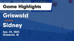 Griswold  vs Sidney  Game Highlights - Jan. 24, 2023