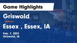 Griswold  vs Essex , Essex, IA Game Highlights - Feb. 7, 2023