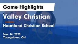 Valley Christian  vs Heartland Christian School Game Highlights - Jan. 14, 2023