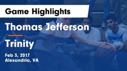 Thomas Jefferson  vs Trinity Game Highlights - Feb 3, 2017