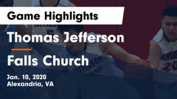 Thomas Jefferson  vs Falls Church  Game Highlights - Jan. 10, 2020