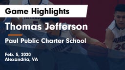 Thomas Jefferson  vs Paul Public Charter School Game Highlights - Feb. 5, 2020