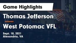 Thomas Jefferson  vs West Potomac VFL Game Highlights - Sept. 18, 2021